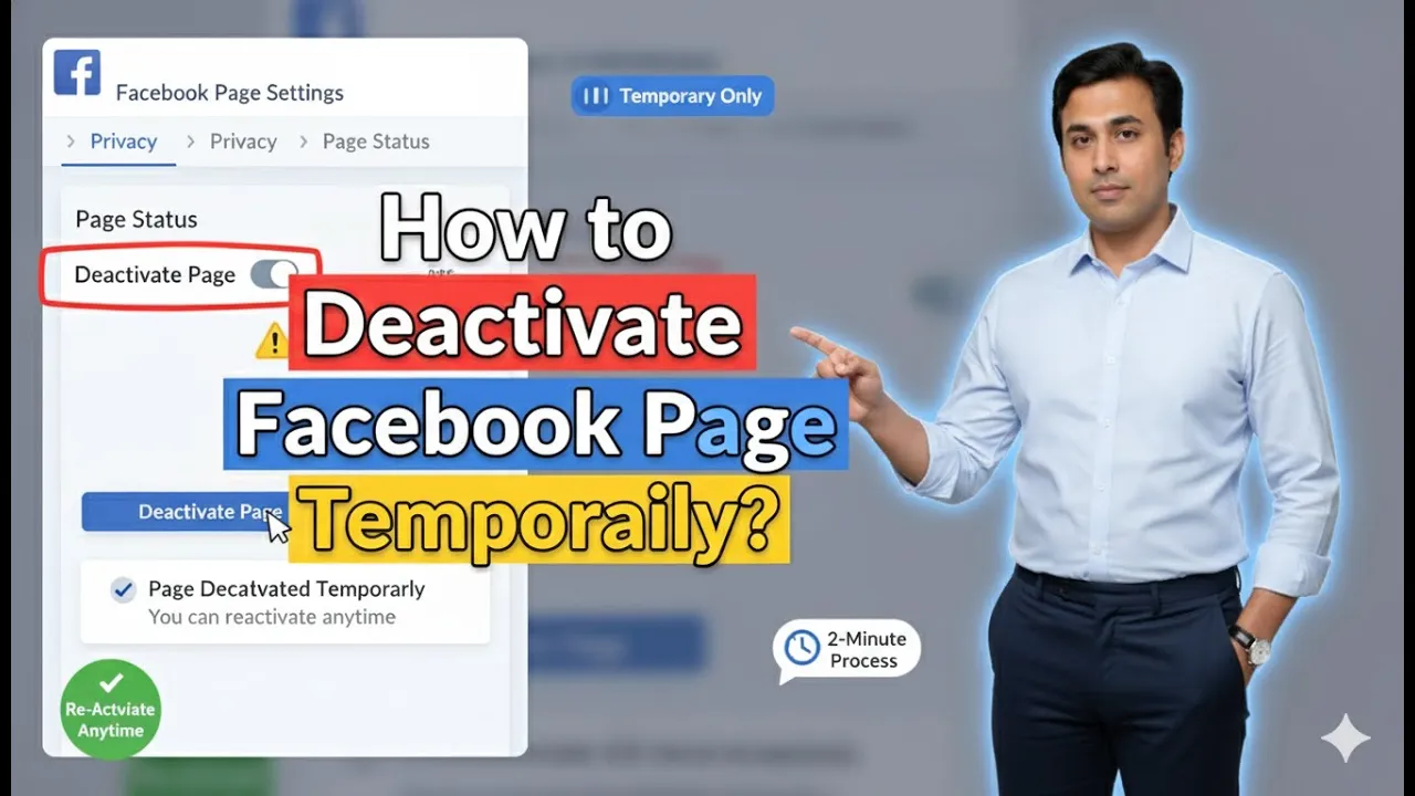 In this article we are going to discuss about How to Deactivate Facebook Page Temporarily