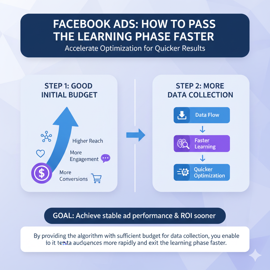 How to pass Facebook Ads learning phase faster with proper budget