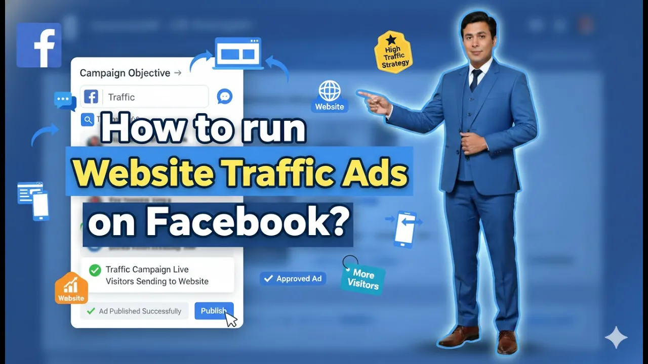 In this article we are going to discuss about How to run Website Traffic Ads on Facebook