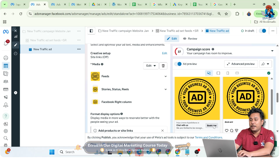 Saving updated story and reel creative in Facebook Ads Manager
