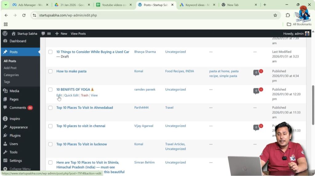Edit a Blog Post
