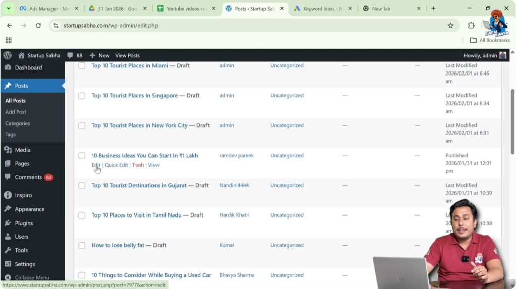 Edit a Blog Post