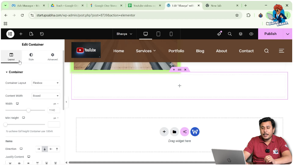 Go to Layout Settings