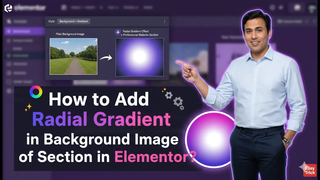 How to Add Radial Gradient in Image in Elementor?