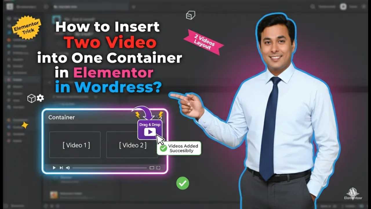 How to Insert Two Video into One Container in Elementor?