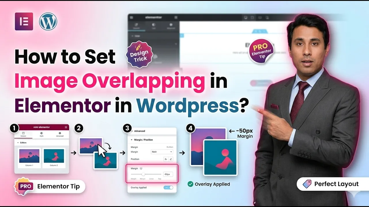 How to Set Image Overlapping in Elementor in WordPress?