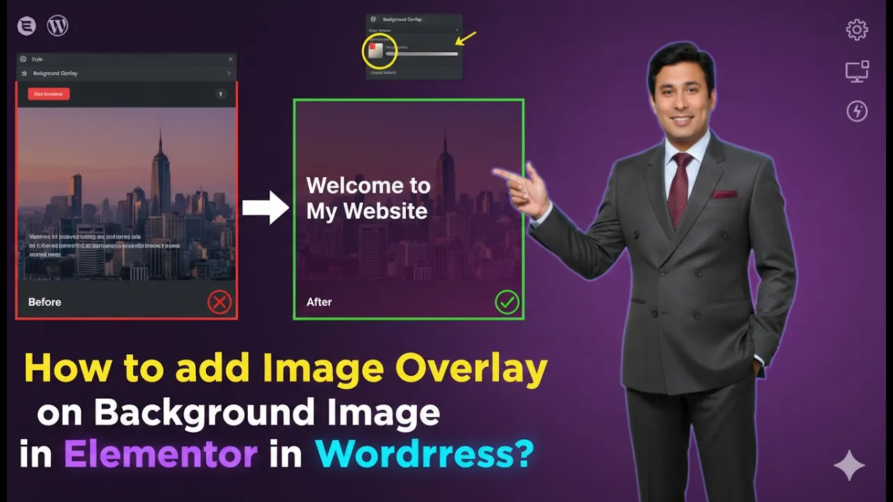 How to Add Image Overlay of Background Image in Elementor?