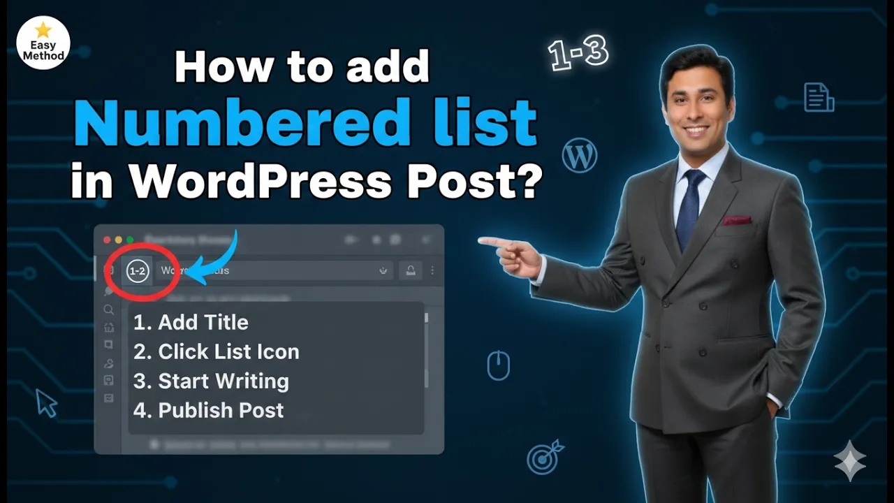 In this article we are going to discuss about How to add Numbered list in Wordpress Post