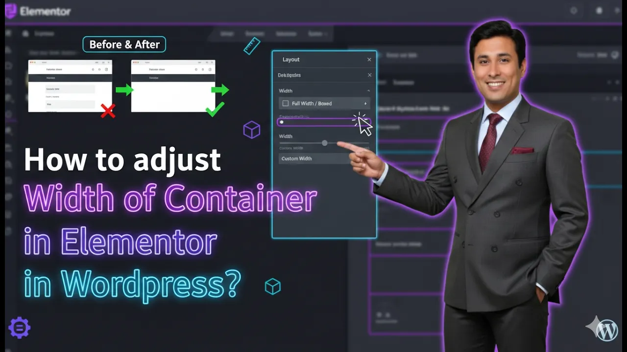 How to Adjust Width of a Container in Elementor?