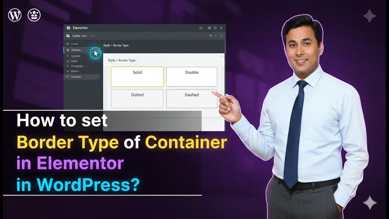 How to set Border Type of Container in Elementor?