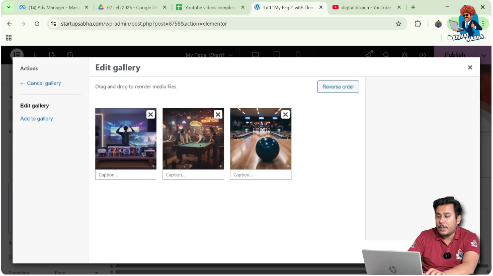 Insert the Gallery