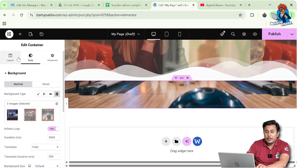 Open Layout Settings